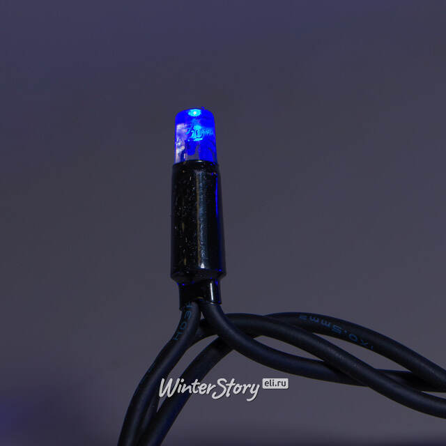 Уличная гирлянда Legoled 75 разноцветных LED ламп 10 м, с холодным белым мерцанием, черный КАУЧУК, соединяемая, IP44 BEAUTY LED (Бьюти Лэд)