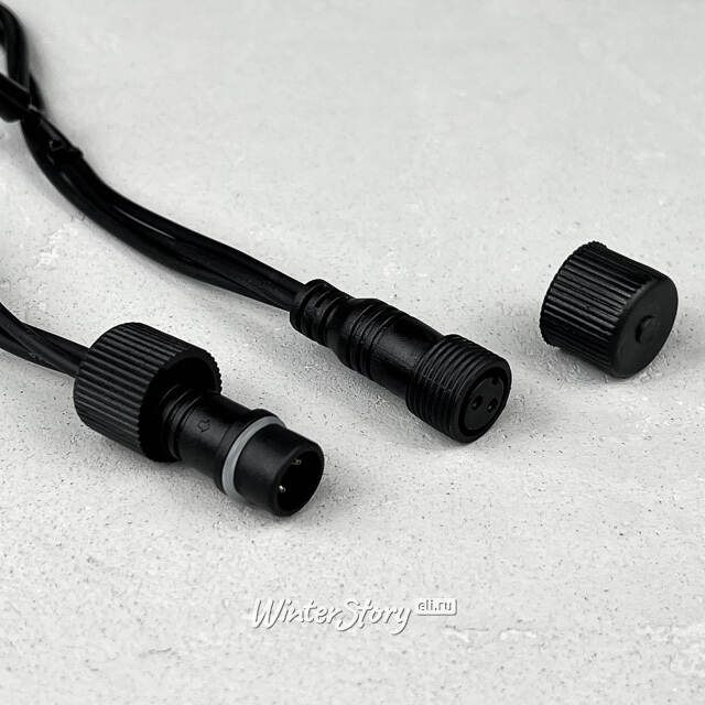 Уличная гирлянда Legoled 75 холодных белых LED ламп 10 м, с мерцанием, черный КАУЧУК, соединяемая, IP65 BEAUTY LED