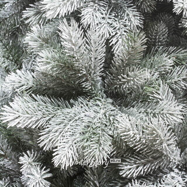 Искусственная елка с лампочками Летиция заснеженная 180 см, теплые белые лампы, ЛИТАЯ 100% ElkaDe