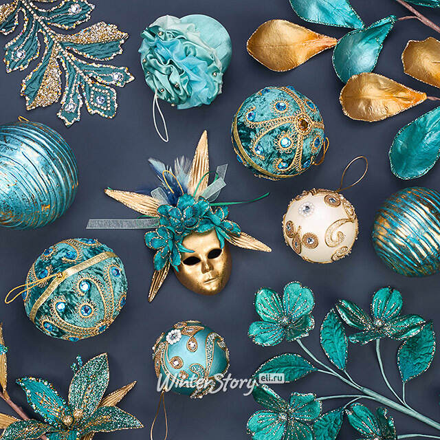 Елочный шар Nava Redonda - Аквамарин 10 см Winter Deco