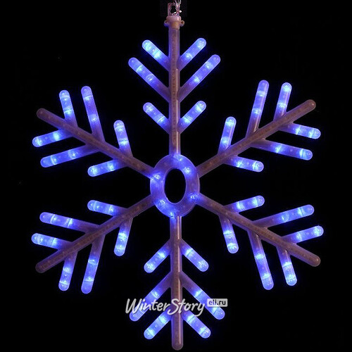 Снежинка светодиодная, 60 cm, бело-синяя, контроллер Snowhouse