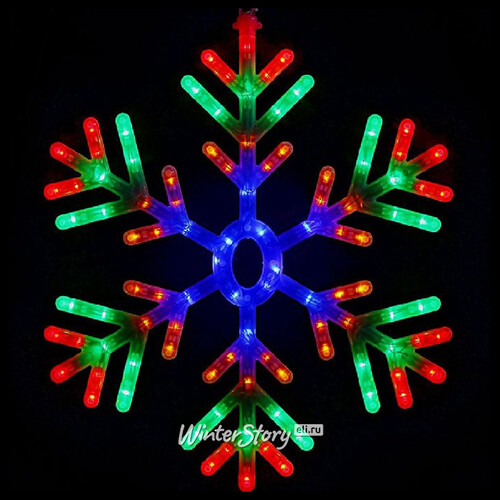 Снежинка светодиодная, 60 см, разноцветная, контроллер, IP20 Snowhouse