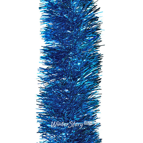 Мишура Праздничная 2 м*70 мм голубая MOROZCO