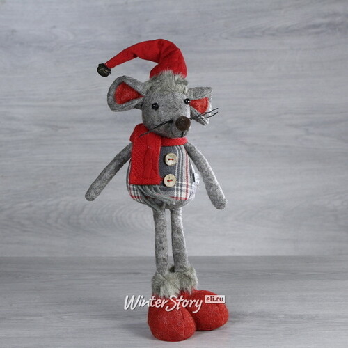 Декоративная фигура Мышонок Жак в серой курточке 27 см Holiday Classics