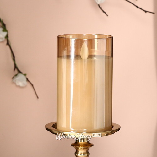 Светодиодная свеча в колбе Mosala - Gold 12 см, на батарейках Peha
