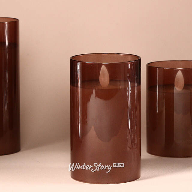 Светодиодная свеча в колбе Mosala - Amber 12 см, на батарейках Peha