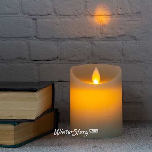 Светодиодная свеча с имитацией пламени 10 см, шалфейная восковая, батарейка Peha