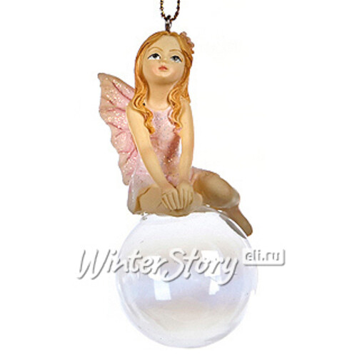Елочная игрушка Девушка-Фея на мыльном пузыре-1 9 см, подвеска Goodwill