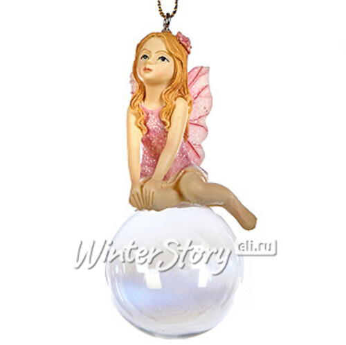 Елочная игрушка Девушка-Фея на мыльном пузыре-2 9 см, подвеска Goodwill