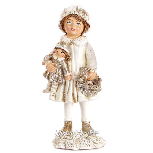 Новогодняя фигурка Снежное Рождество: Девочка с куклой 12 см Goodwill
