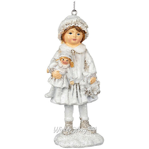 Елочная игрушка Девочка Джоди с куклой - Merry Little Christmas 12 см, подвеска Goodwill