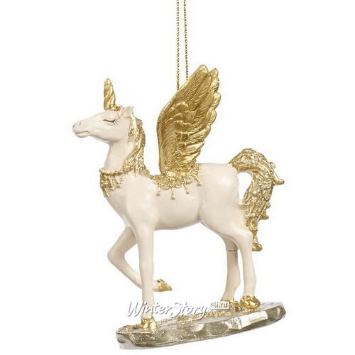 Елочная игрушка Единорог Джарлат - Рыцарь Златой Долины 9 см, подвеска Goodwill