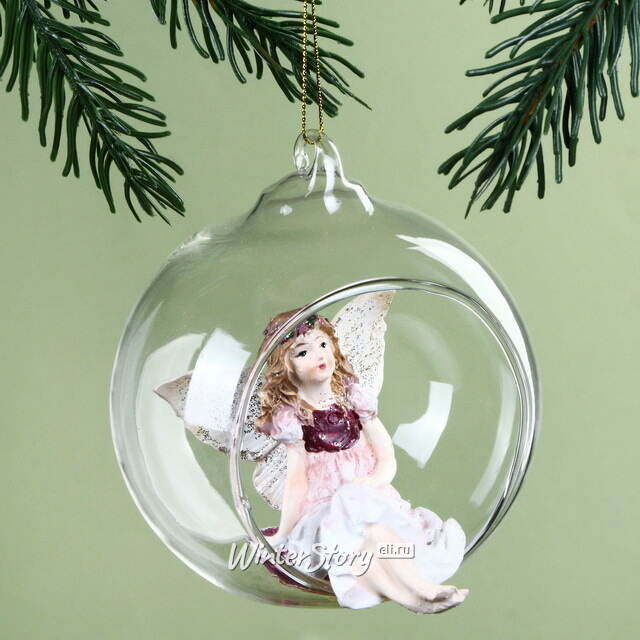 Елочный шар с композицией Фея Селия - Цветочная нежность 11 см Goodwill