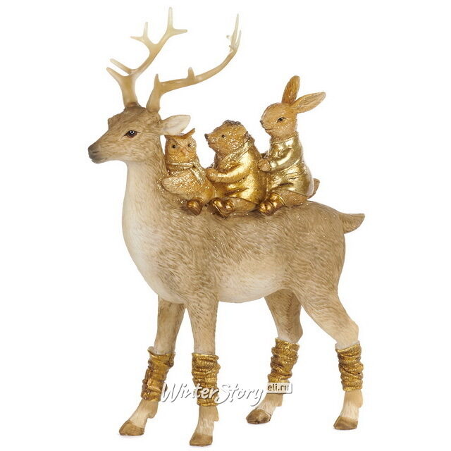 Декоративная фигурка Олень Дариан с друзьями 24 см Goodwill