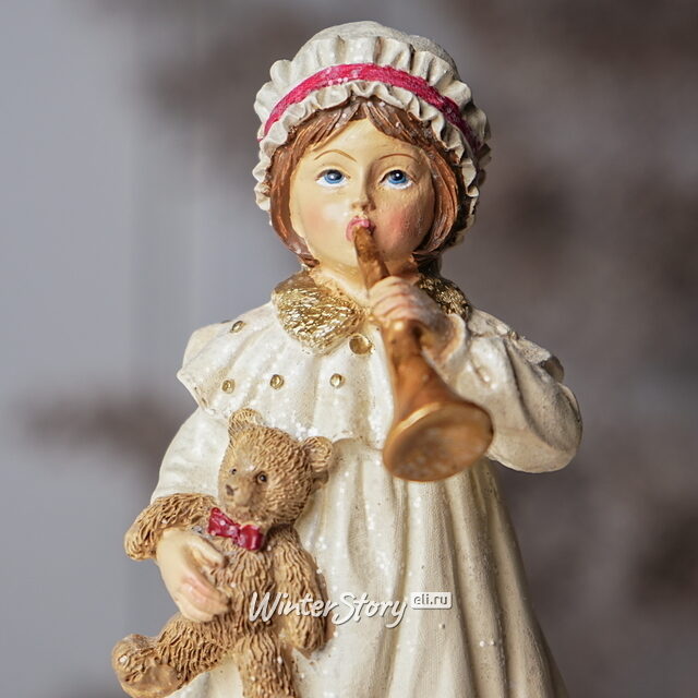 Новогодняя фигурка Vittoriano Stile: Девочка с медведем 17 см Goodwill