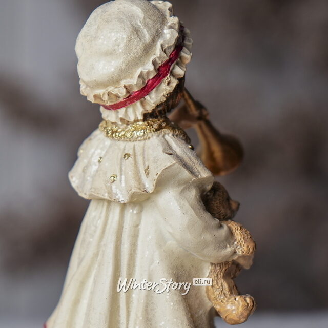Новогодняя фигурка Vittoriano Stile: Девочка с медведем 17 см Goodwill