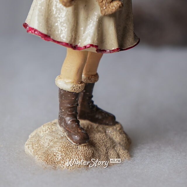 Новогодняя фигурка Vittoriano Stile: Девочка с медведем 17 см Goodwill