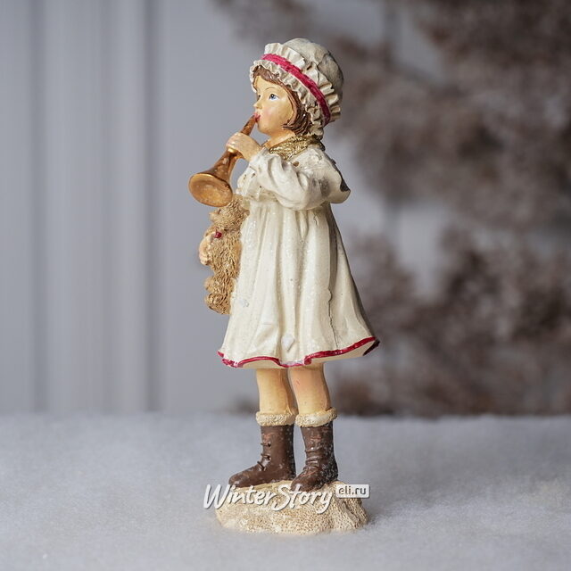 Новогодняя фигурка Vittoriano Stile: Девочка с медведем 17 см Goodwill