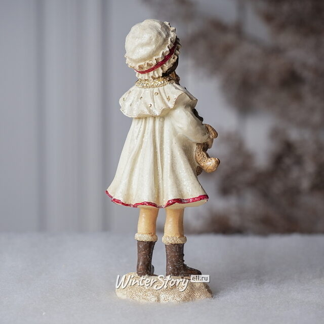 Новогодняя фигурка Vittoriano Stile: Девочка с медведем 17 см Goodwill