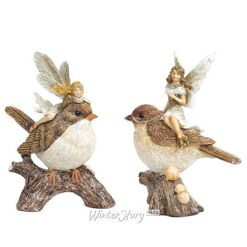 Декоративная фигурка Enchante Foresta: Фея Вирджи на Птичке 16 см Goodwill