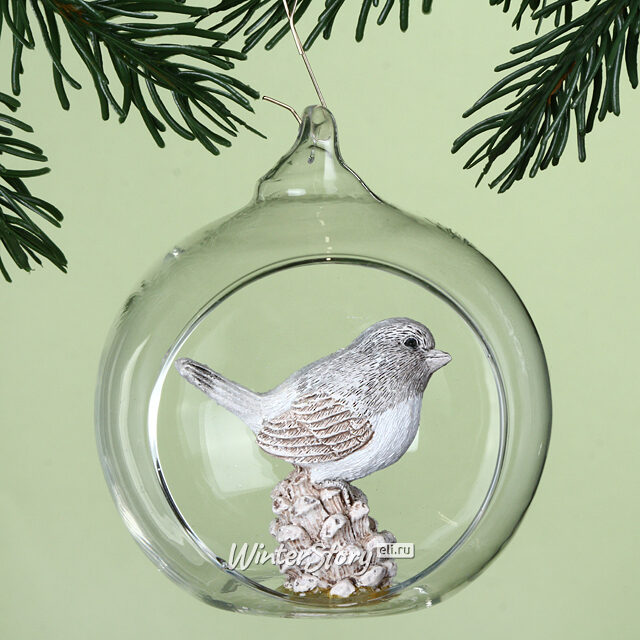 Елочный шар с композицией Птенец Арло 10 см Goodwill