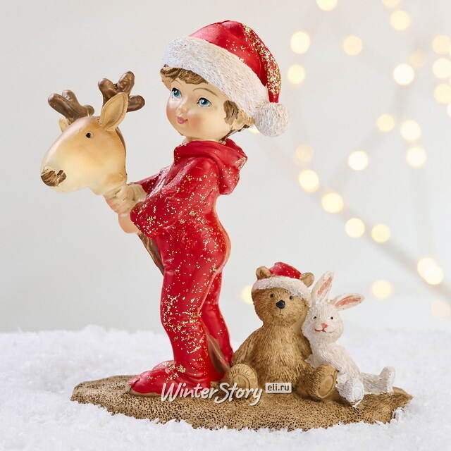 Декоративная фигурка Мальчик Ганс с игрушками 12 см Goodwill