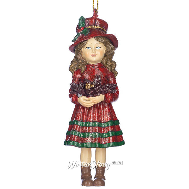 Елочная игрушка Девочка Герта с букетом 12 см Goodwill