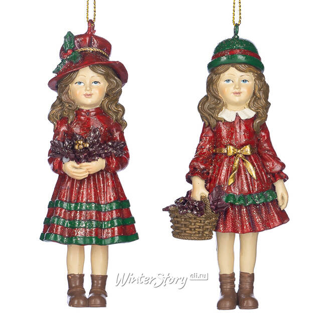 Елочная игрушка Девочка Герта с букетом 12 см Goodwill
