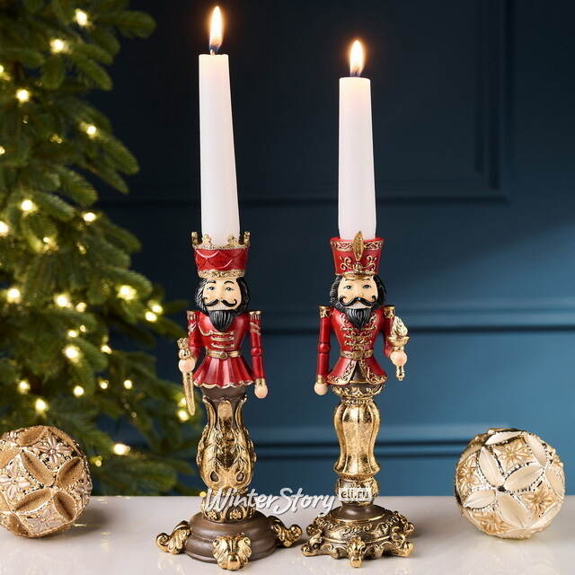 Декоративный подсвечник Щелкунчик - Red Crown 22 см Goodwill