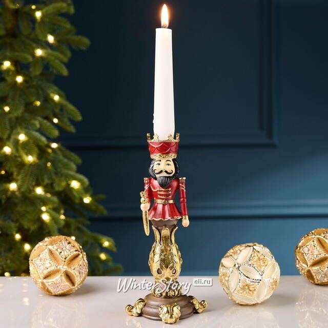Декоративный подсвечник Щелкунчик - Red Crown 22 см Goodwill