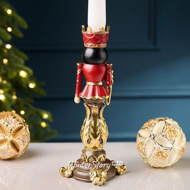 Декоративный подсвечник Щелкунчик - Red Crown 22 см Goodwill