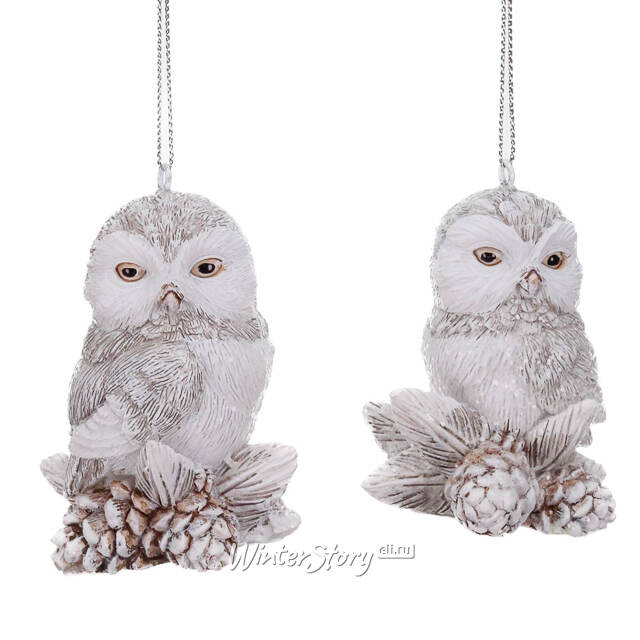 Елочная игрушка Сова Шери на шишках 8 см Goodwill