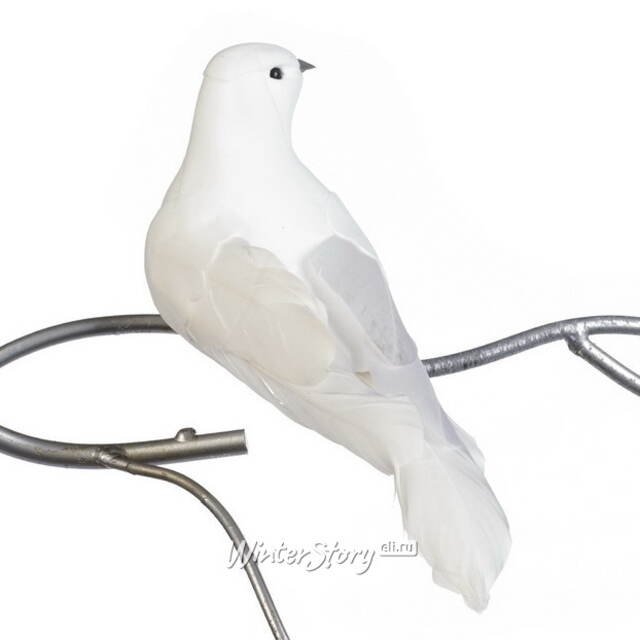 Елочная игрушка Голубка Жаклин 23 см, клипса Goodwill