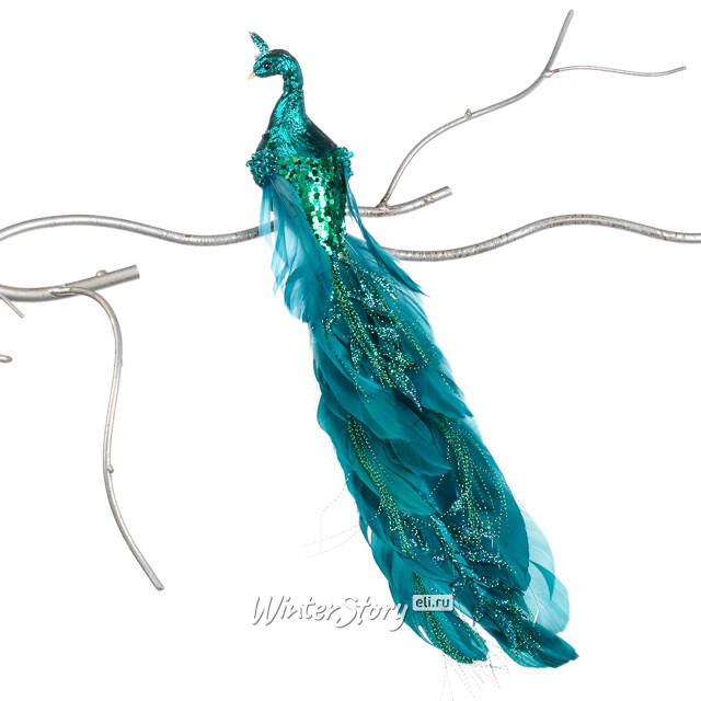 Декоративное украшение Павлин - La Viconte 36 см, клипса Goodwill