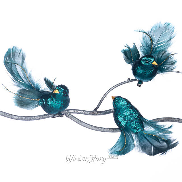 Елочная игрушка Птичка Peacock Dove 14 см, клипса Goodwill