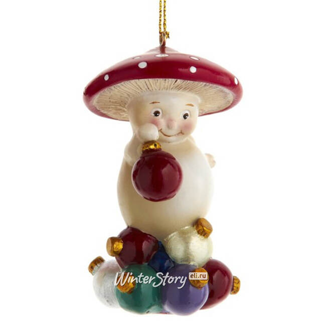 Елочная игрушка Мухоморы Дивнолесья: Грибочек Мэтти 10 см Kurts Adler