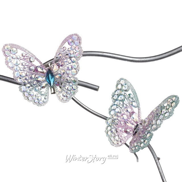 Елочная игрушка Бабочка Тенерифе 9 см, клипса Goodwill