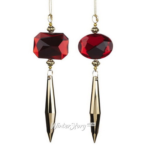 Набор елочных украшений Ruby Jewelry 14 см, 2 шт, подвеска Goodwill