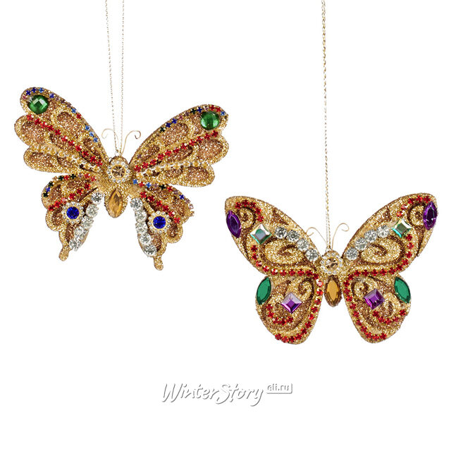 Елочная игрушка Бабочка Нибальдо - Dazzling Jewelly 9 см, подвеска Goodwill