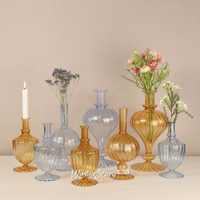 Стеклянная ваза Monofiore 30 см оранжевая EDG