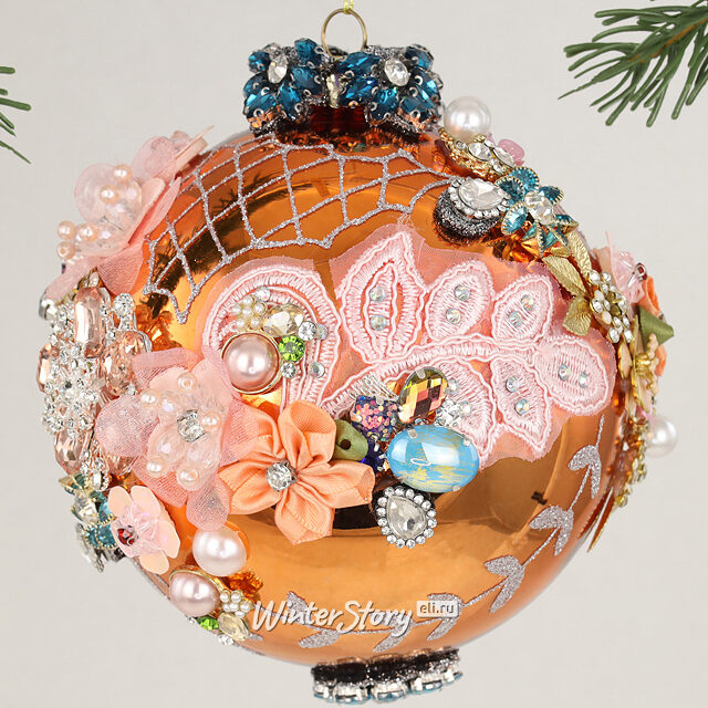 Коллекционный стеклянный елочный шар Тиццоне - Bentivoglio Charm 12 см Mark Roberts