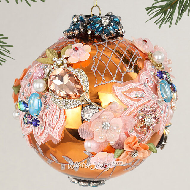 Коллекционный стеклянный елочный шар Тиццоне - Bentivoglio Charm 12 см Mark Roberts