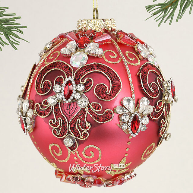 Коллекционный стеклянный елочный шар Сфорцея - Bentivoglio Charm 13 см Mark Roberts (Марк Робертс)