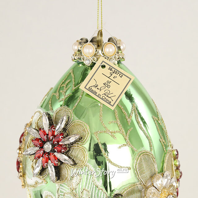 Коллекционная стеклянная елочная игрушка Лорен - Bentivoglio Charm 15 см, подвеска Mark Roberts