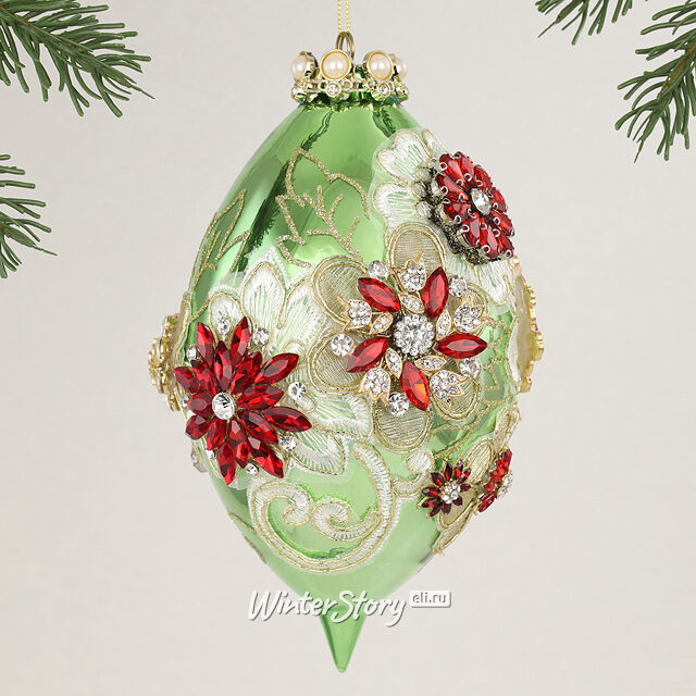 Коллекционная стеклянная елочная игрушка Лорен - Bentivoglio Charm 15 см, подвеска Mark Roberts