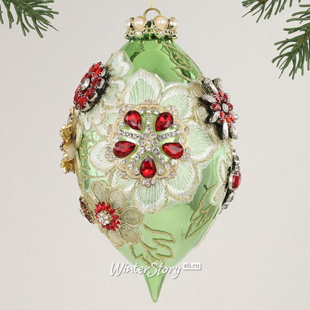 Коллекционная стеклянная елочная игрушка Лорен - Bentivoglio Charm 15 см, подвеска Mark Roberts