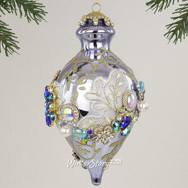 Коллекционная стеклянная елочная игрушка Висконти - Bentivoglio Charm 22 см, подвеска Mark Roberts