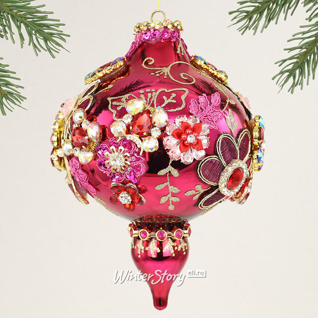 Коллекционная стеклянная елочная игрушка Генуи - Bentivoglio Charm, подвеска Mark Roberts