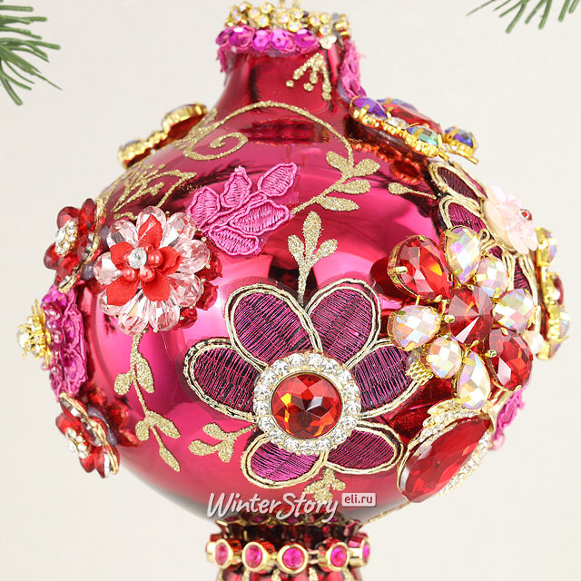 Коллекционная стеклянная елочная игрушка Генуи - Bentivoglio Charm, подвеска Mark Roberts