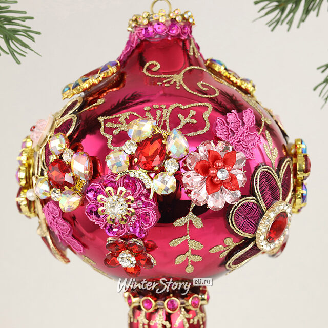 Коллекционная стеклянная елочная игрушка Генуи - Bentivoglio Charm, подвеска Mark Roberts